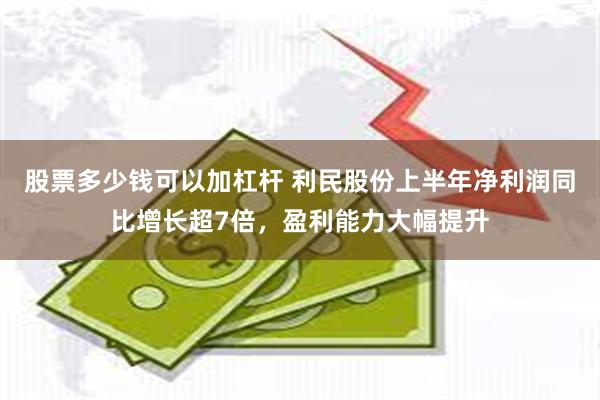 股票多少钱可以加杠杆 利民股份上半年净利润同比增长超7倍，盈利能力大幅提升